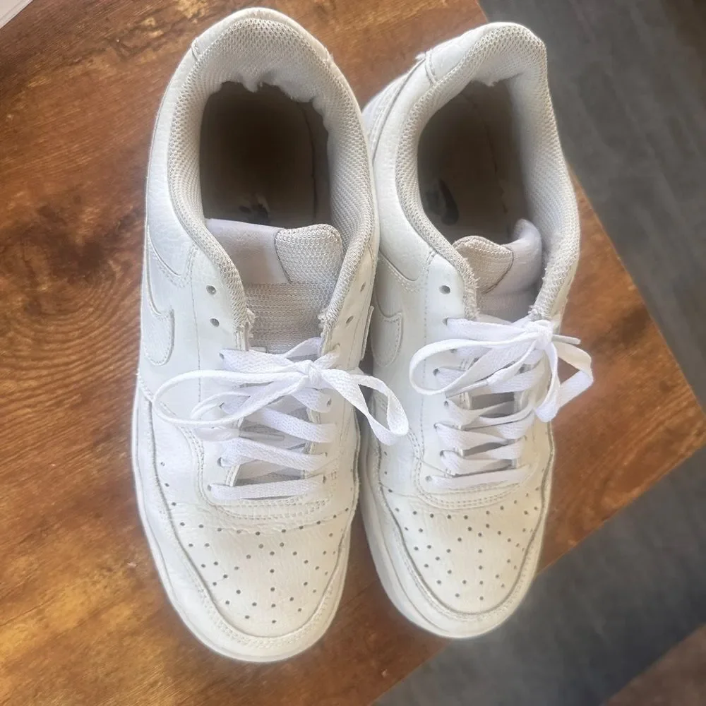 Nike Court Vision Low White Sneakers Women's Size 8.5